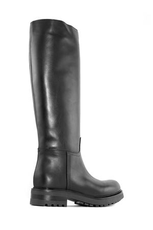 Black leather boot JULIE DEE | IV122NERO